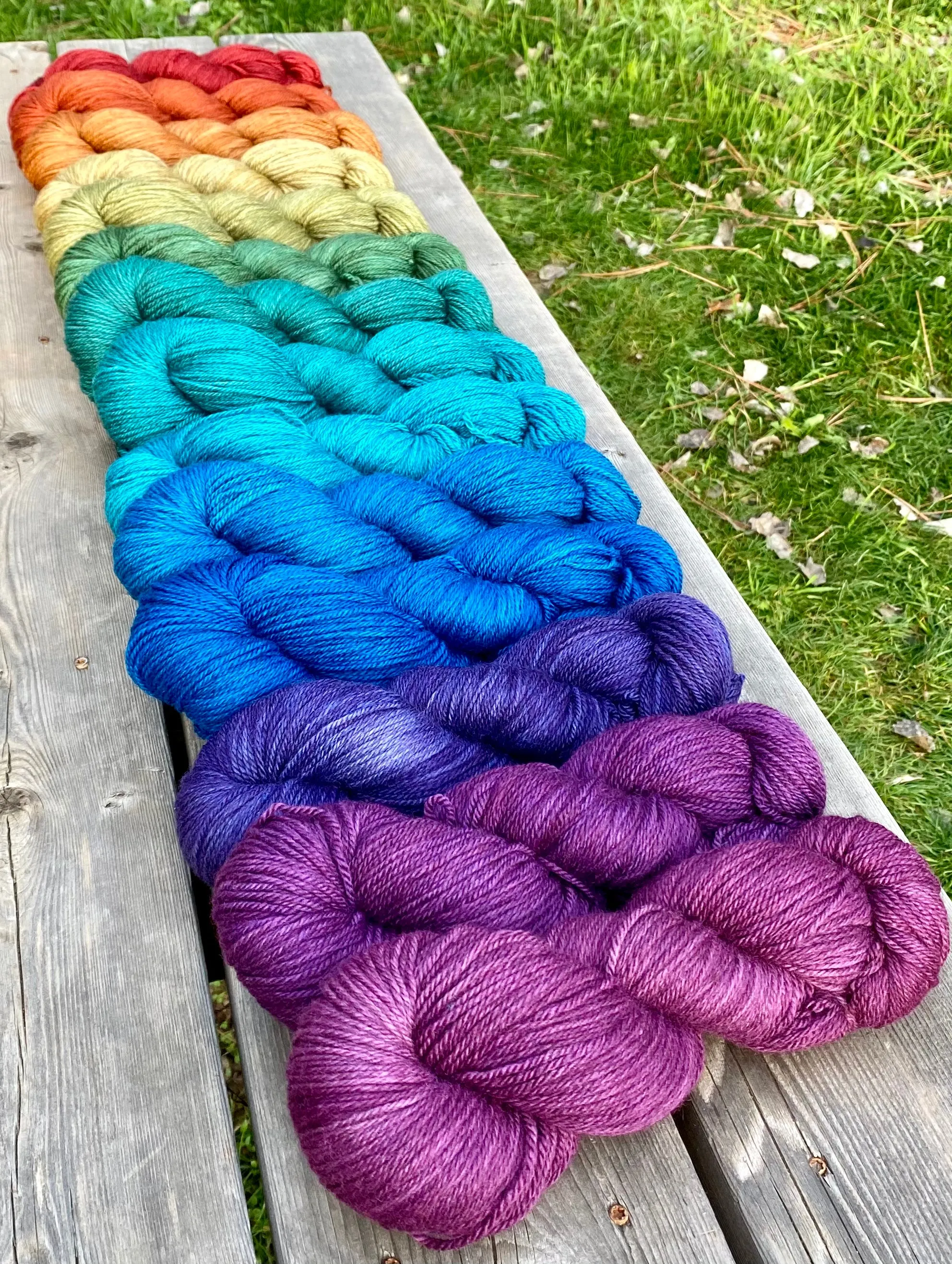 Madrone DK-- Gemstone Gradient set of Fourteen 4 oz skeins