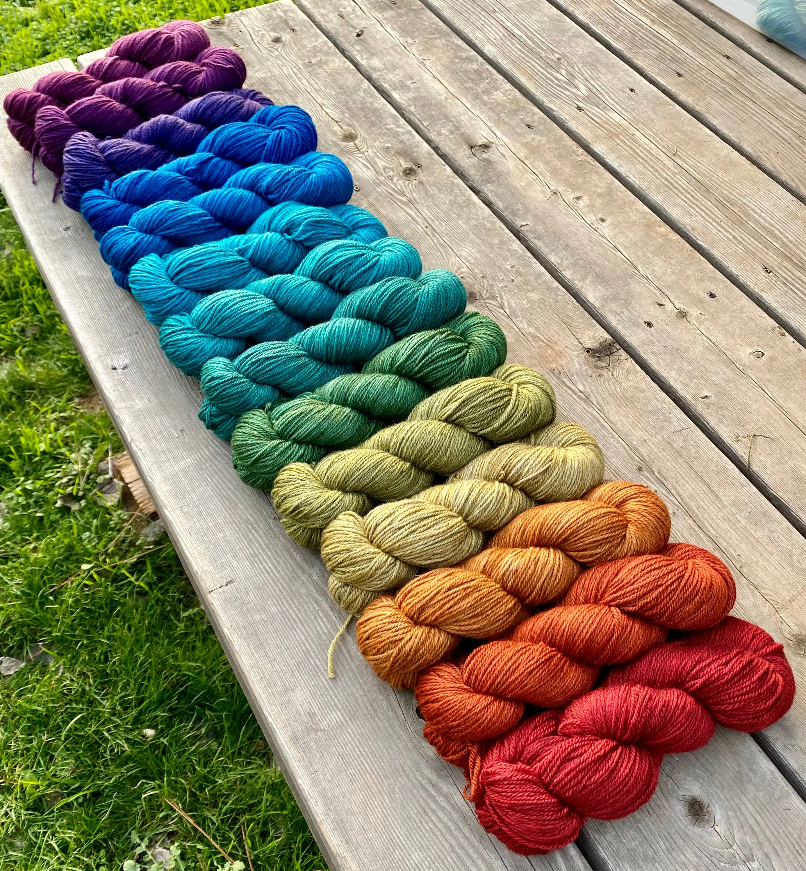 Madrone DK-- Gemstone Gradient set of Fourteen 4 oz skeins