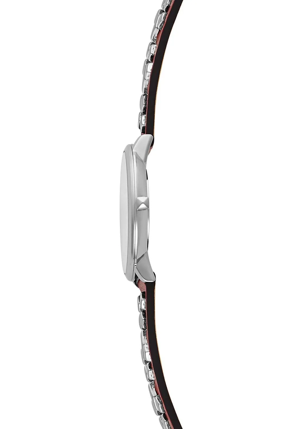 Major Silver Tone Scarlet Strap Watch, 35mm