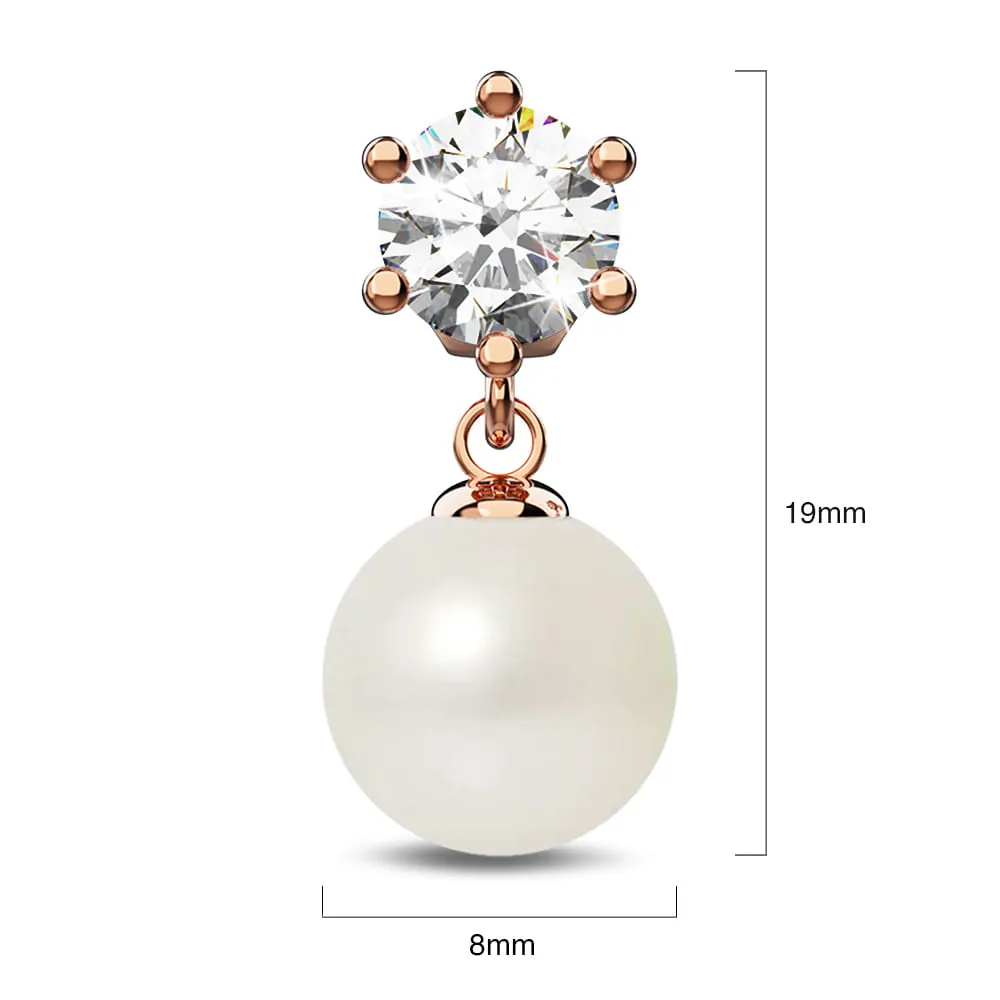 Margaux Drop Earrings Embellished with SWAROVSKI crystals and Pearls