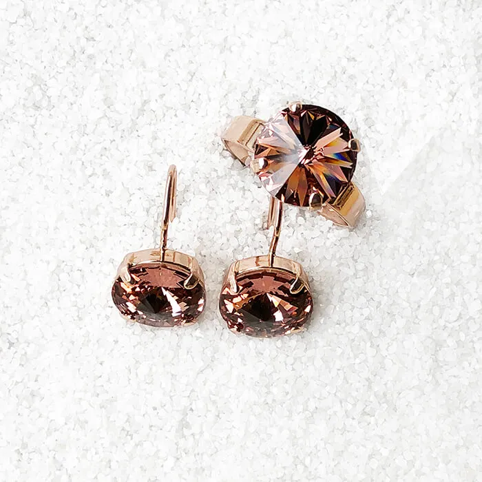 Mars Rover Blush Crystal Drop Earrings