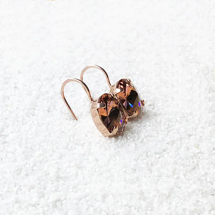 Mars Rover Blush Crystal Drop Earrings