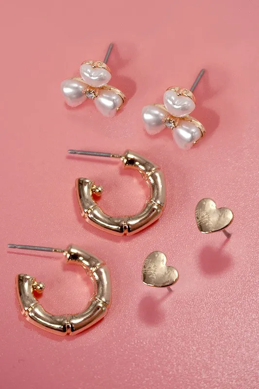 Maureen Trio Earring Set