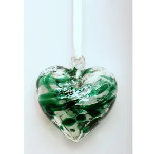 May (Emerald) Birthstone Blown Glass Heart