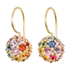 Medium Rainbow Sputnik Hook Earrings - 11447