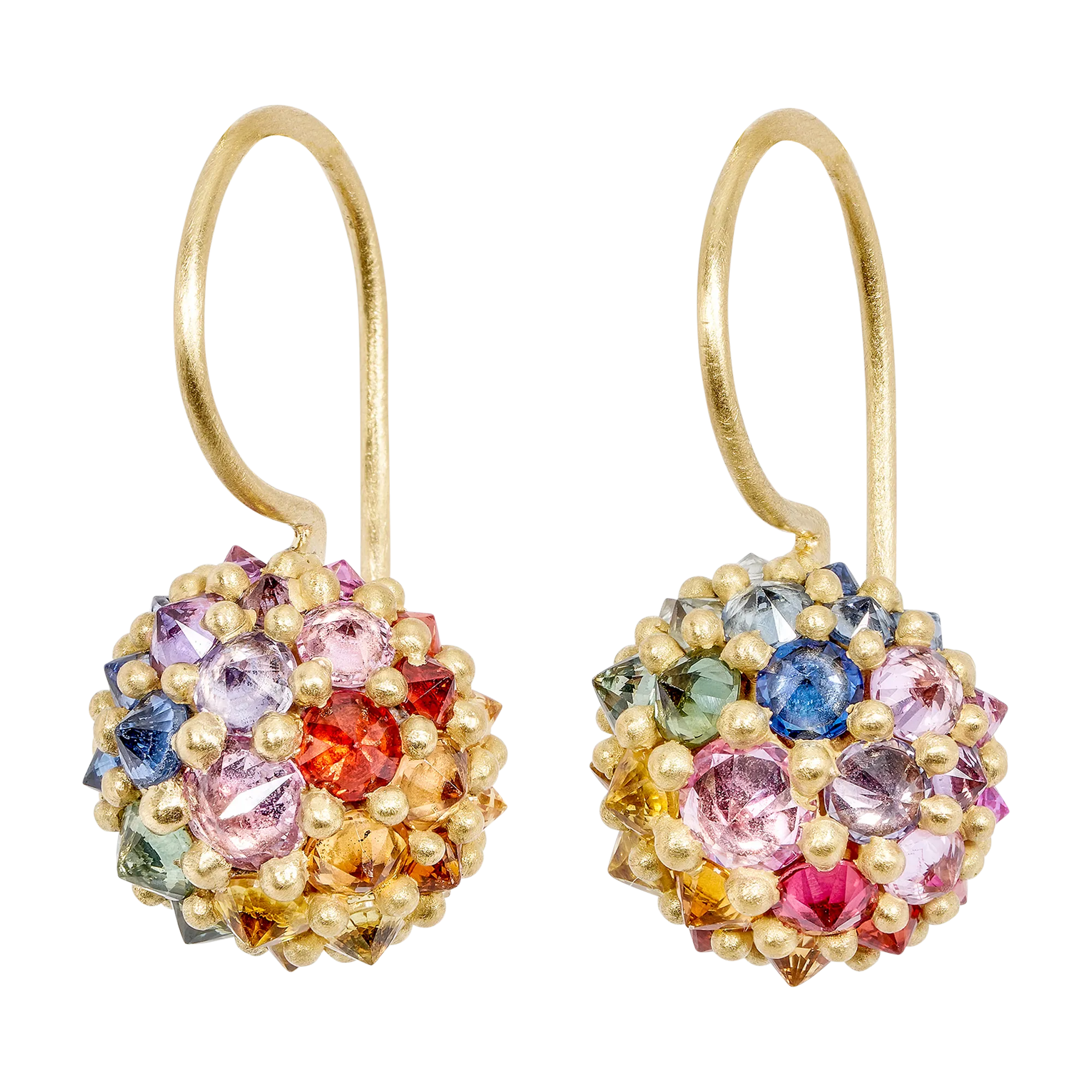 Medium Rainbow Sputnik Hook Earrings - 11447
