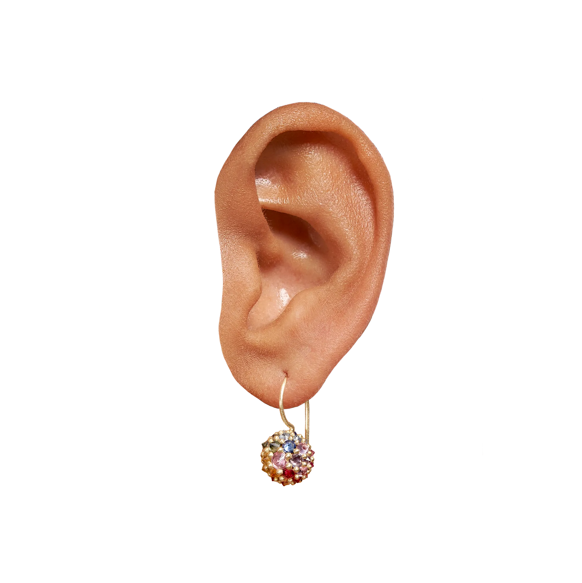 Medium Rainbow Sputnik Hook Earrings - 11447