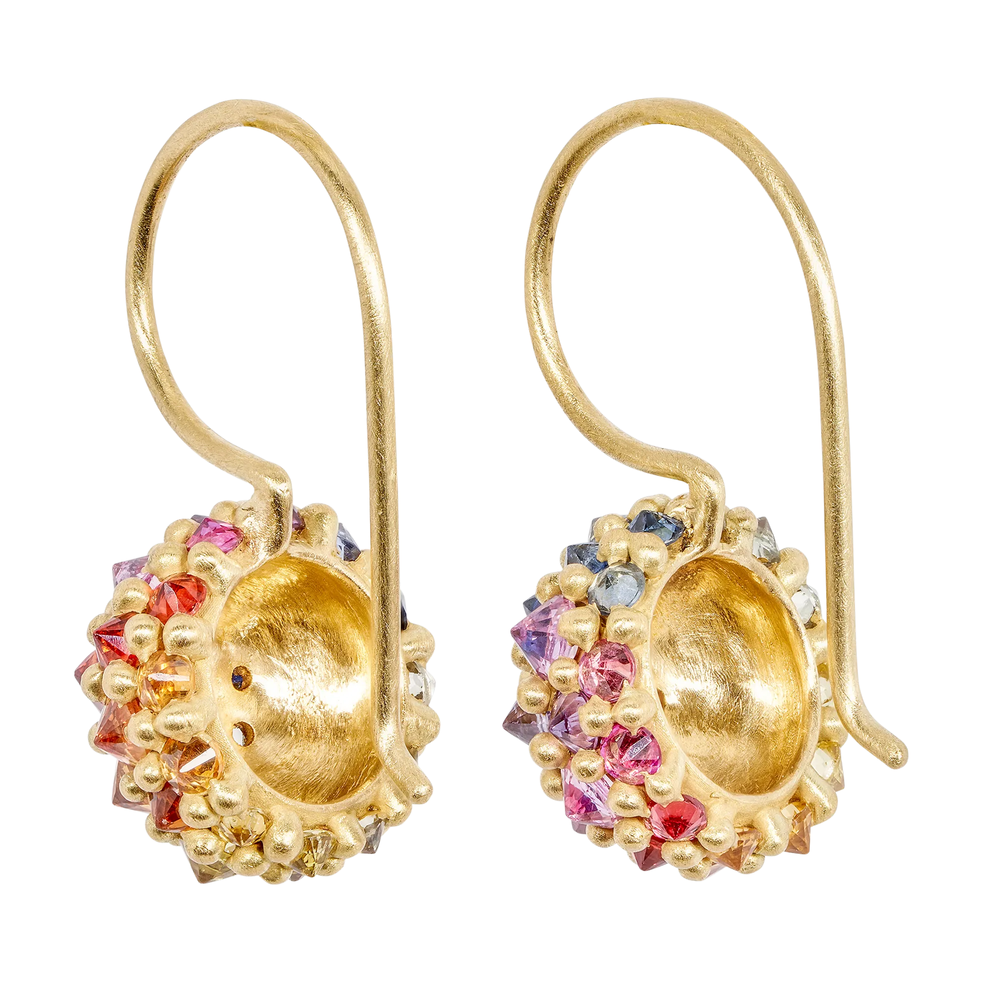 Medium Rainbow Sputnik Hook Earrings - 11447