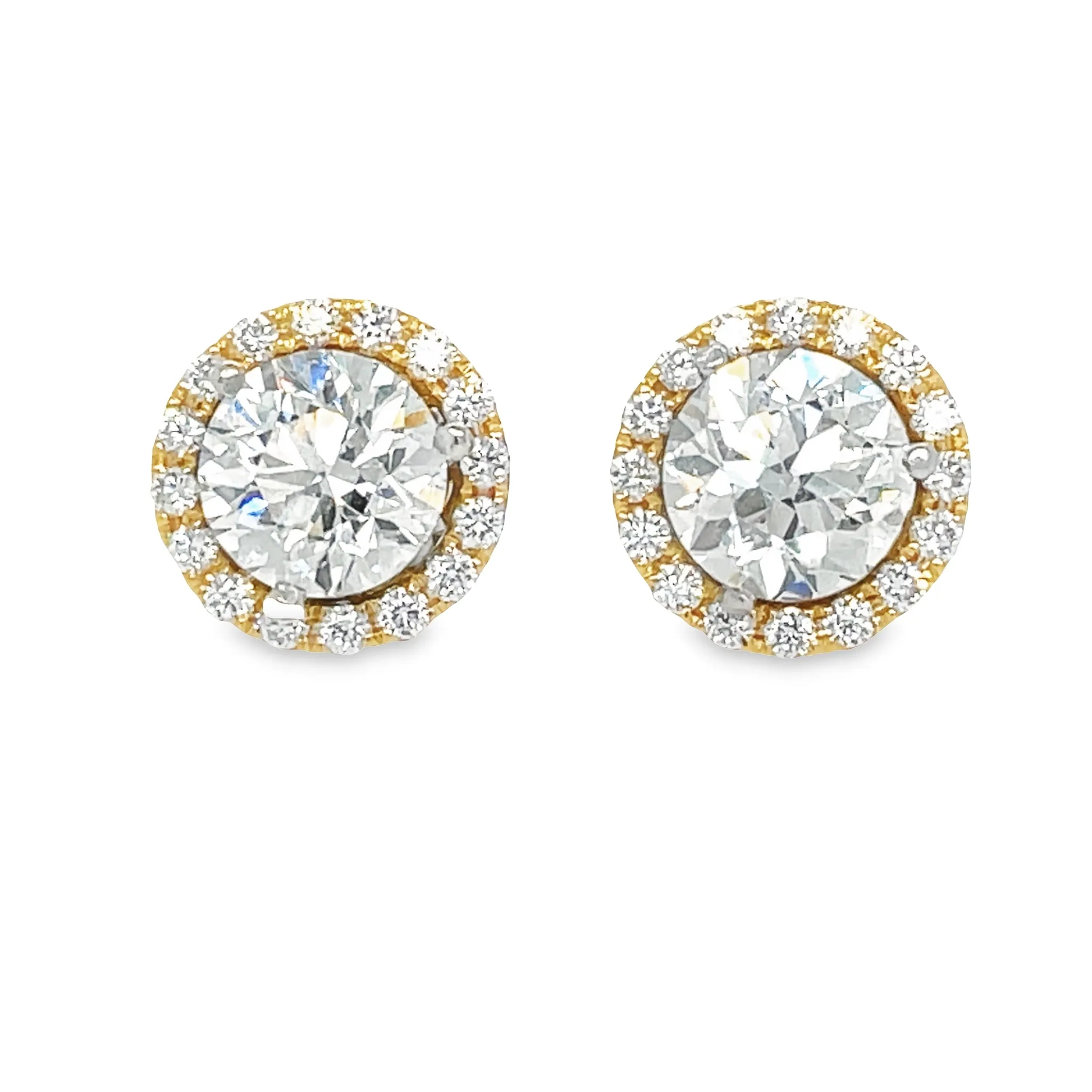 Medium Removable Round Diamond Jacket Earrings 0.39 cts
