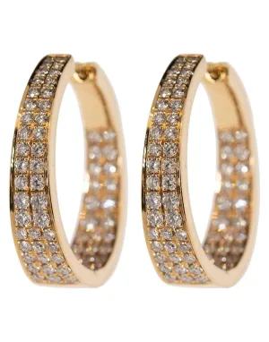 Meryl Diamond Hoop Earrings