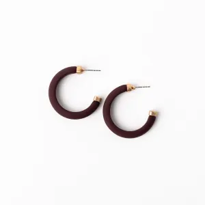 Michelle McDowell Amanda Earrings - Gameday Maroon & White | Medium 1.5"