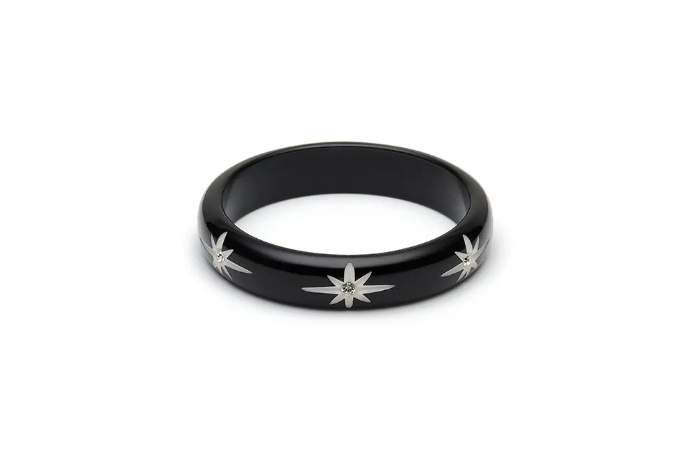Midi Black Starburst Bangle