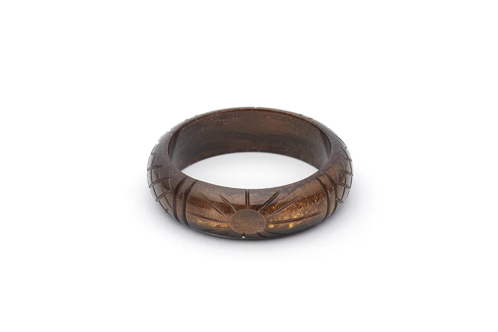 Midi Golden Espresso Fakelite Maiden Bangle