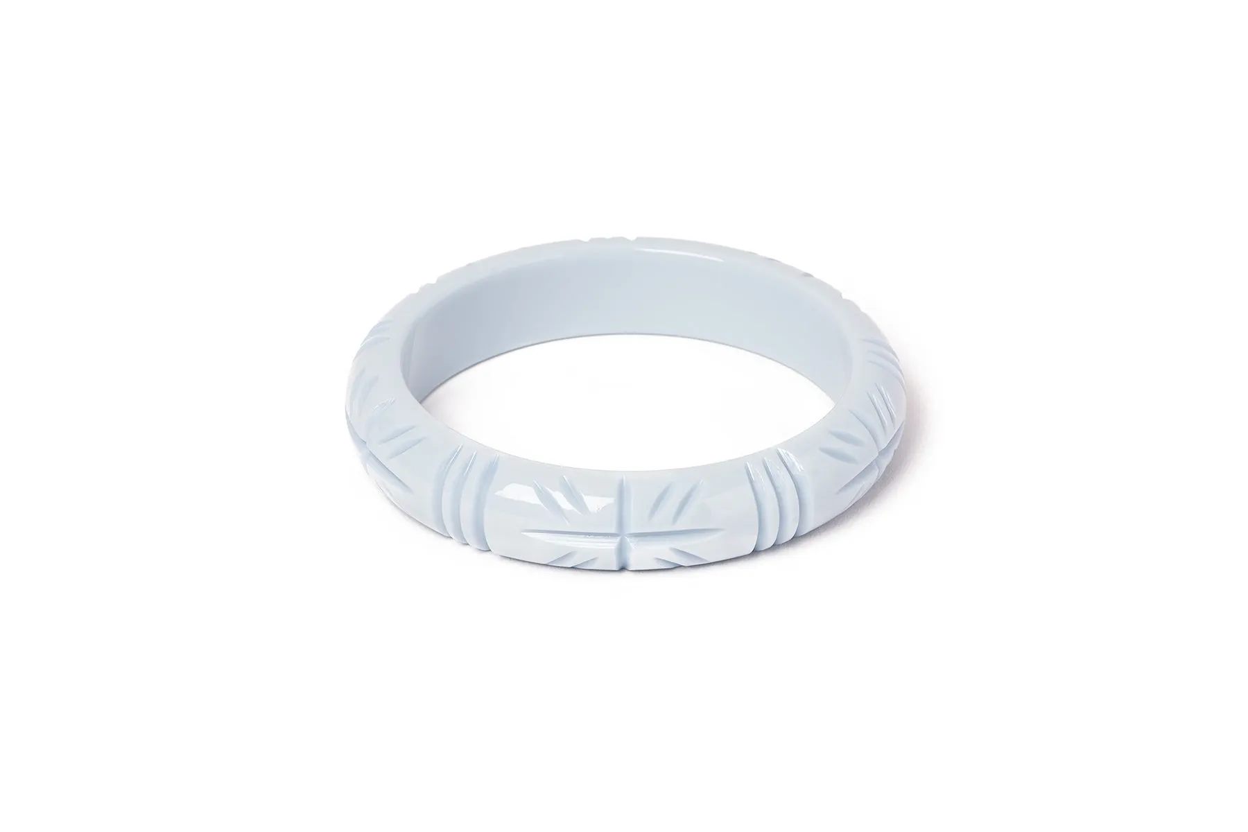 Midi Powder Blue Heavy Carve Bangle