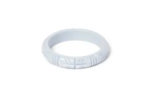 Midi Powder Blue Heavy Carve Bangle
