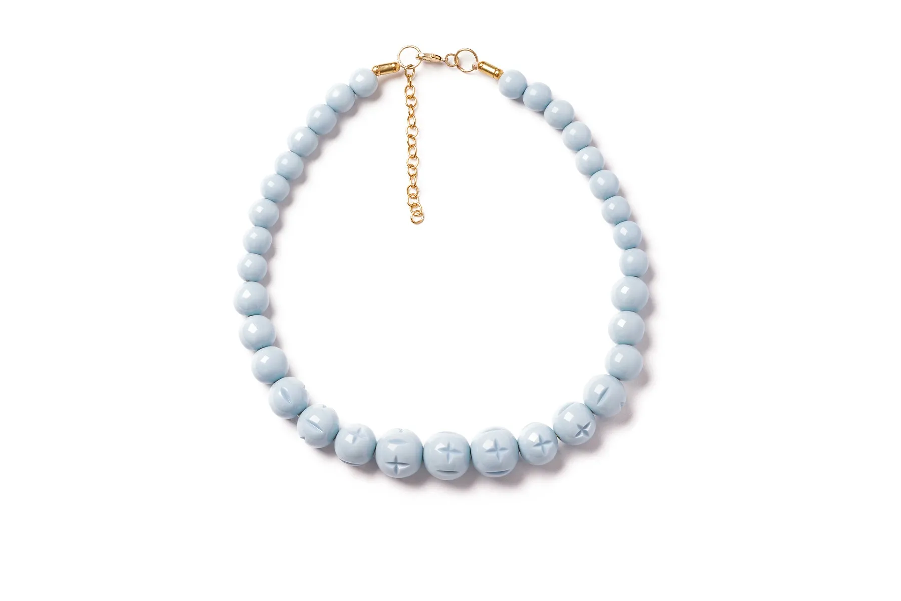 Midi Powder Blue Heavy Carve Bangle