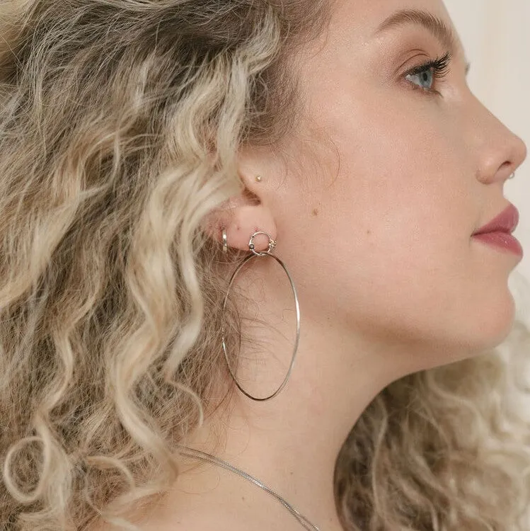 Miley Hoops (Large) - Gold & Silver