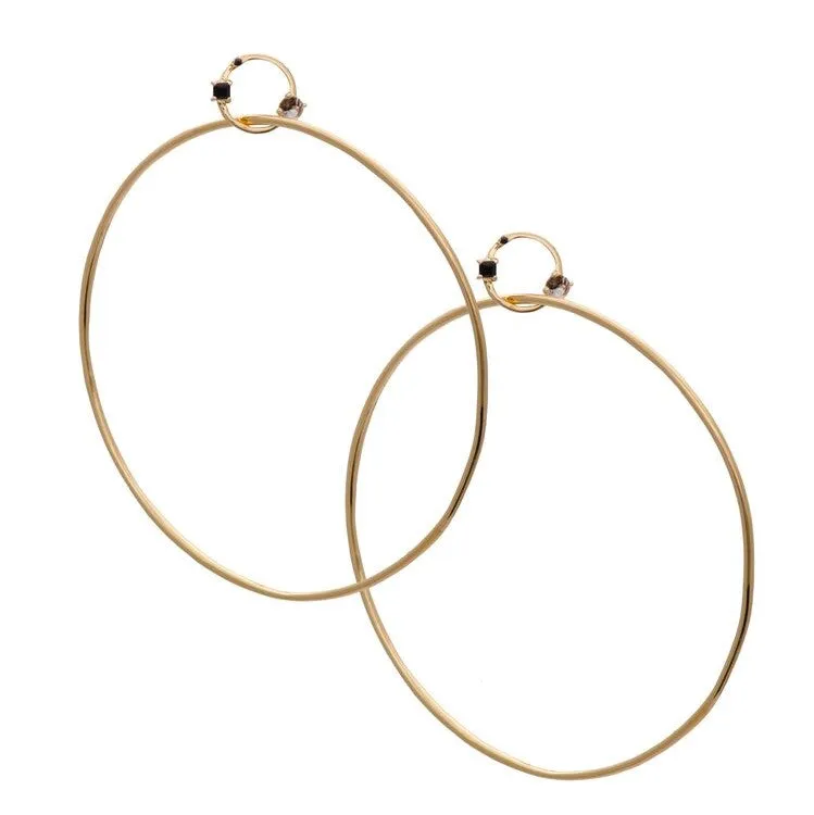 Miley Hoops (Large) - Gold & Silver
