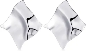 Minimalism Irregular Statement Geometric Rectangle Square Stud Earrings for Women Jewelry