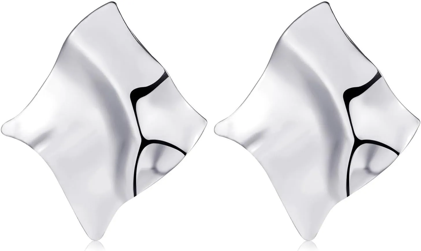 Minimalism Irregular Statement Geometric Rectangle Square Stud Earrings for Women Jewelry