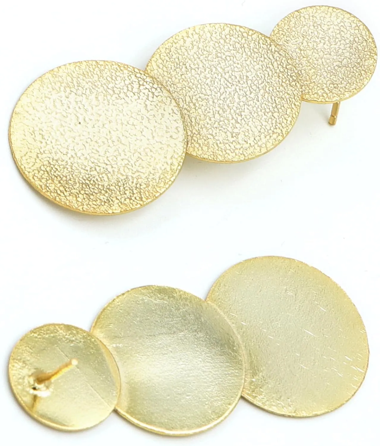 Minimalist Gold-Plated Brass Earrings – Stylish Handcrafted Party Wear for Women, Medium, Brass, No Gemstone