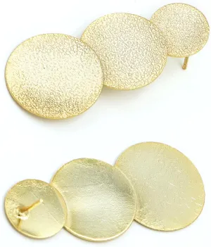 Minimalist Gold-Plated Brass Earrings – Stylish Handcrafted Party Wear for Women, Medium, Brass, No Gemstone