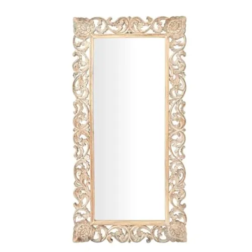 Modern Art & Craft's® Wooden Wall Mirror Frame | Wall Mounted | for Bedroom Home Decor| Living Room | Wall Hangingm | (36"x72" Inch)(Brown)(Only Frame without Mirror)
