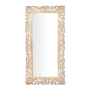 Modern Art & Craft's® Wooden Wall Mirror Frame | Wall Mounted | for Bedroom Home Decor| Living Room | Wall Hangingm | (36"x72" Inch)(Brown)(Only Frame without Mirror)