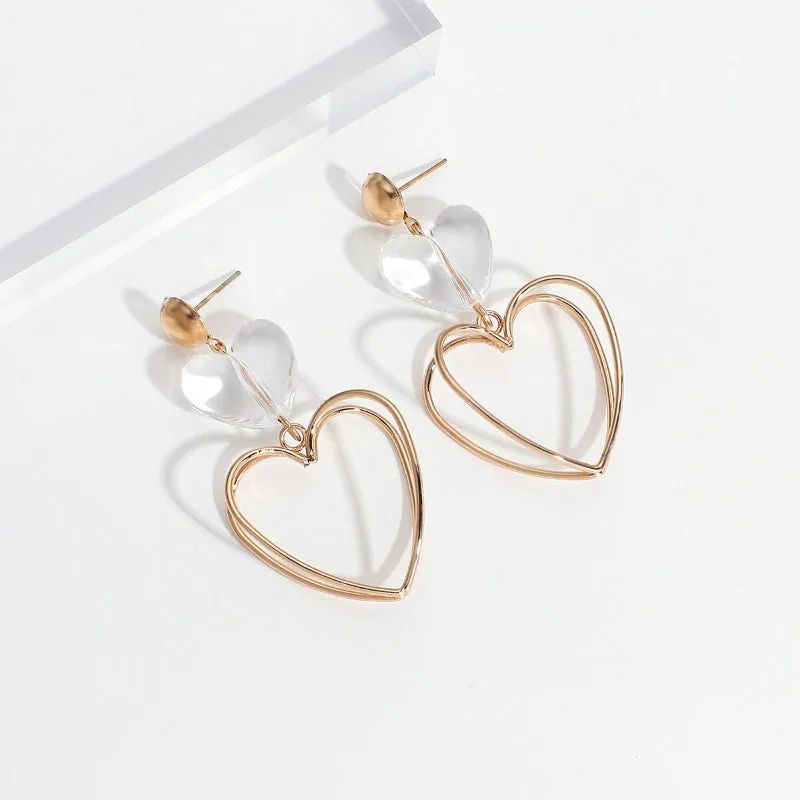 Modern Fashion Transparent Acrylic Geometric Statement Earrings