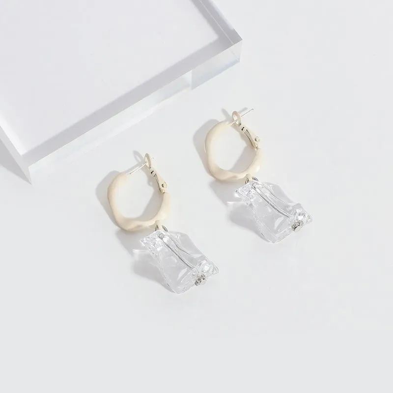 Modern Fashion Transparent Acrylic Geometric Statement Earrings