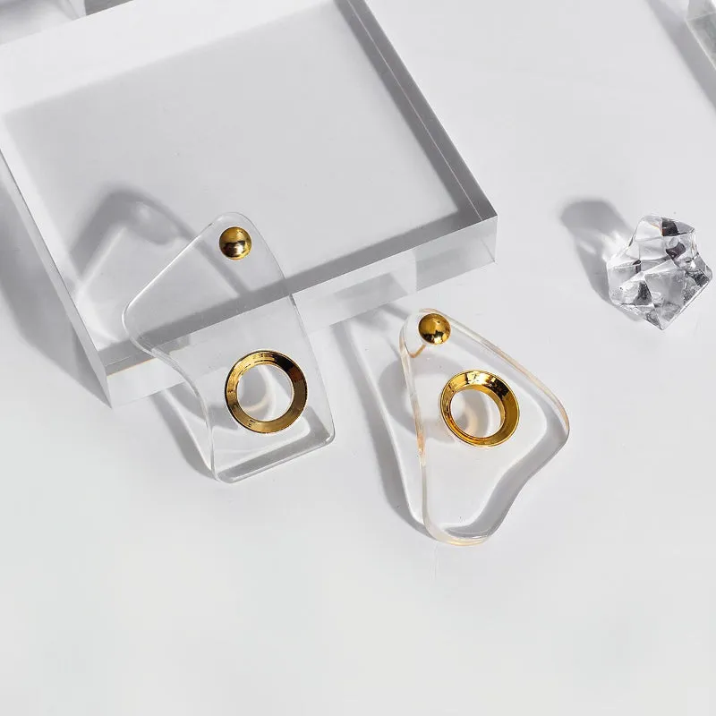 Modern Fashion Transparent Acrylic Geometric Statement Earrings