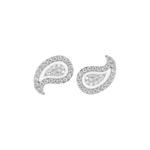 Moissanite Paisley Stud Earrings