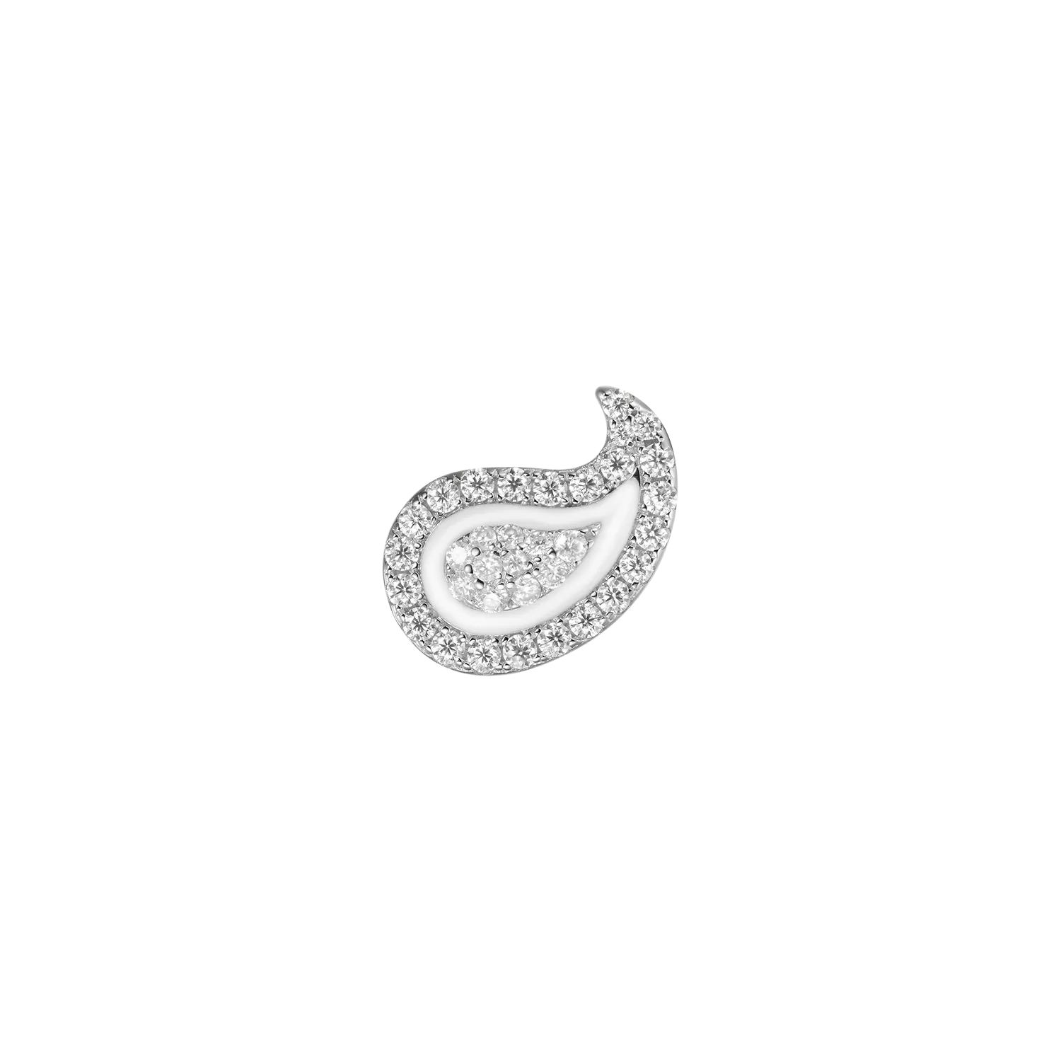 Moissanite Paisley Stud Earrings
