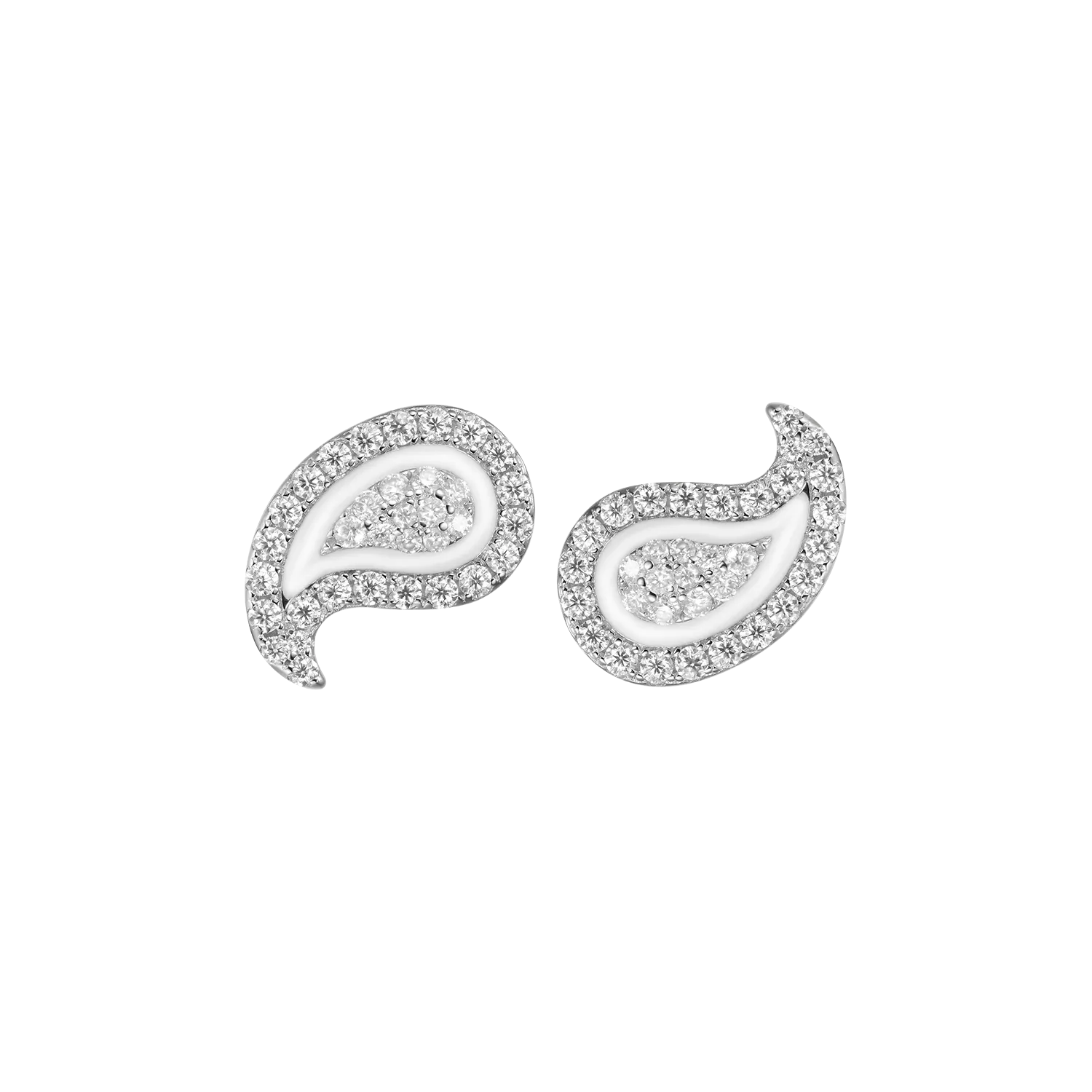 Moissanite Paisley Stud Earrings