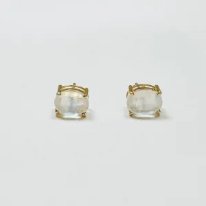 moonstone studs, 8x6mm