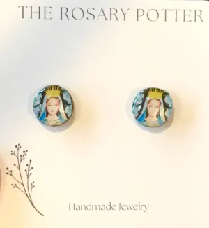 Morning Glory Queen Mary Handmade Earrings
