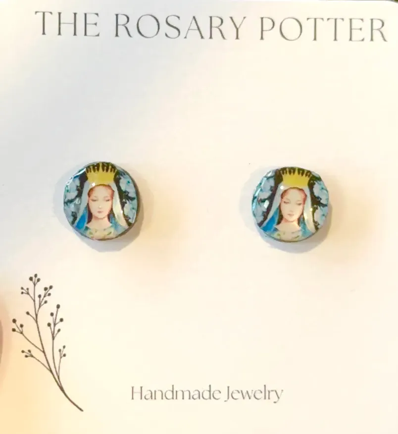 Morning Glory Queen Mary Handmade Earrings