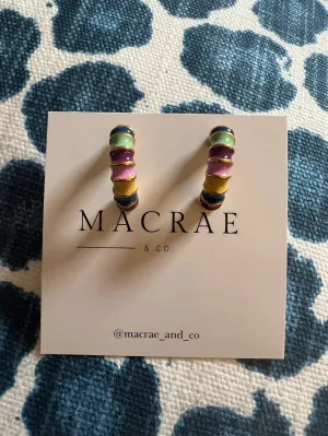 Multicolor Bamboo Hoops