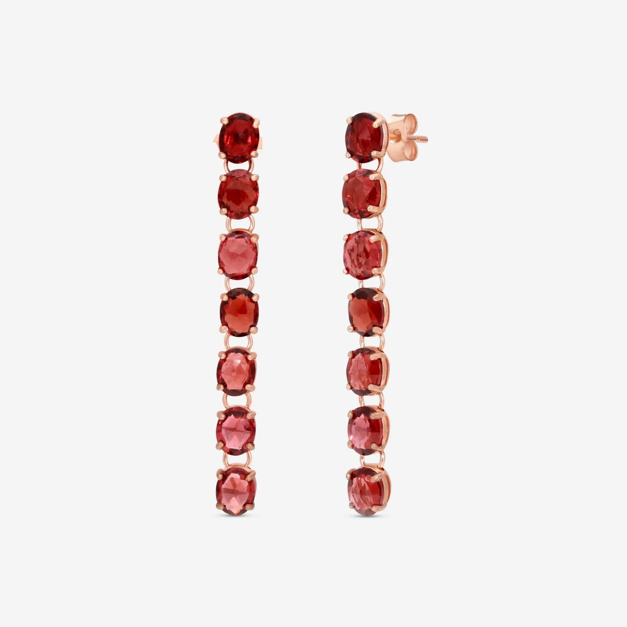 Nanis 18K Rose Gold Garnet Earrings OA36-565