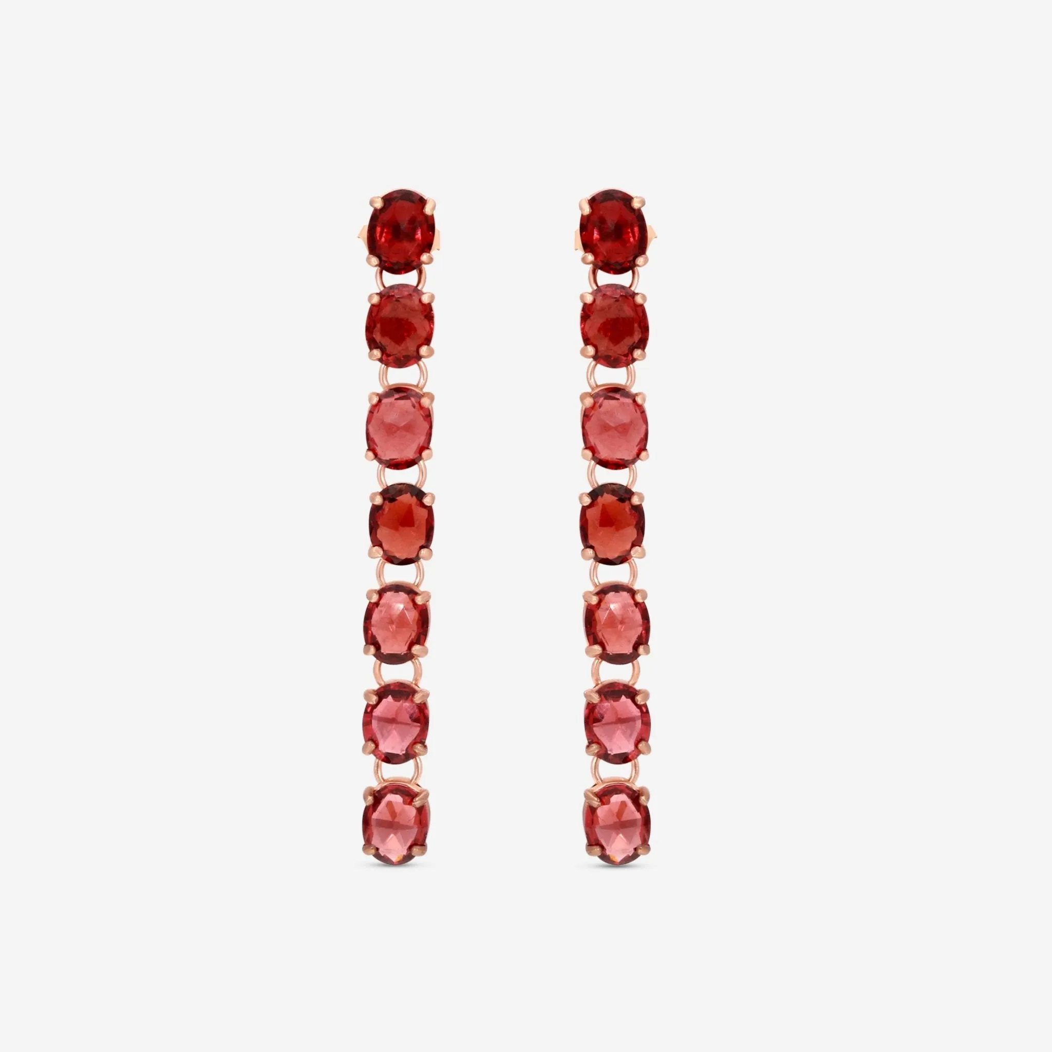 Nanis 18K Rose Gold Garnet Earrings OA36-565
