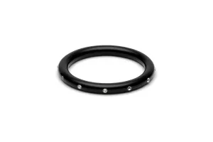 Narrow Black Diamante Duchess Bangle