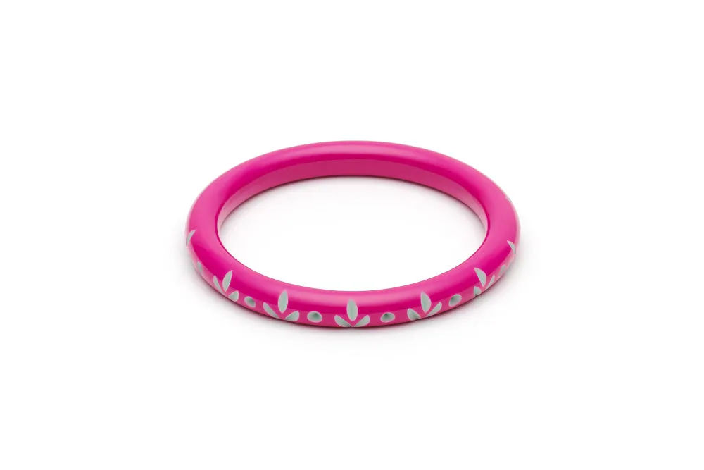 Narrow Flamingo Carved Bangle