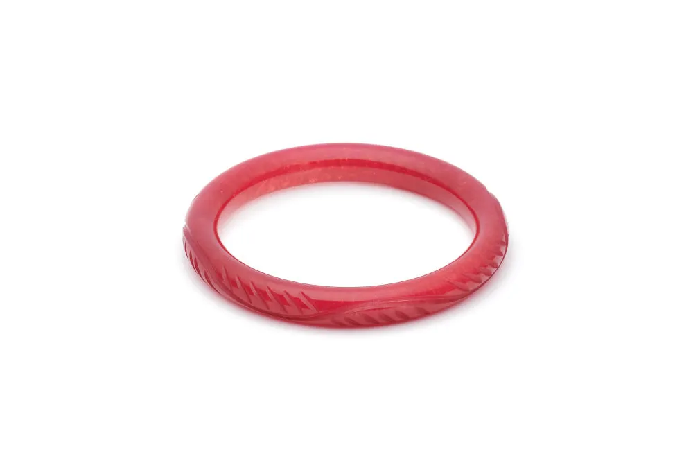 Narrow Golden Bordeaux Fakelite Bangle
