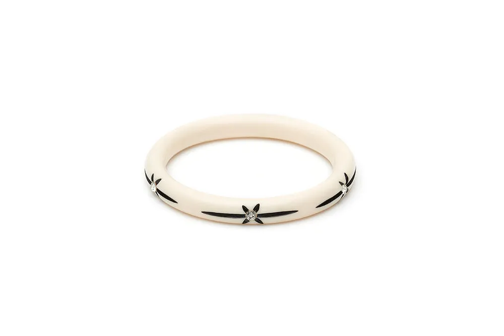 Narrow Ivory Starburst Maiden Bangle