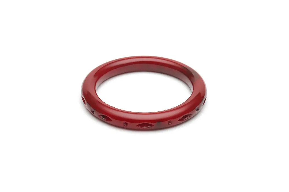 Narrow Mulberry Fakelite Maiden Bangle