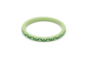 Narrow Spring Carved Duchess Bangle