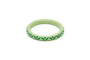 Narrow Spring Carved Maiden Bangle
