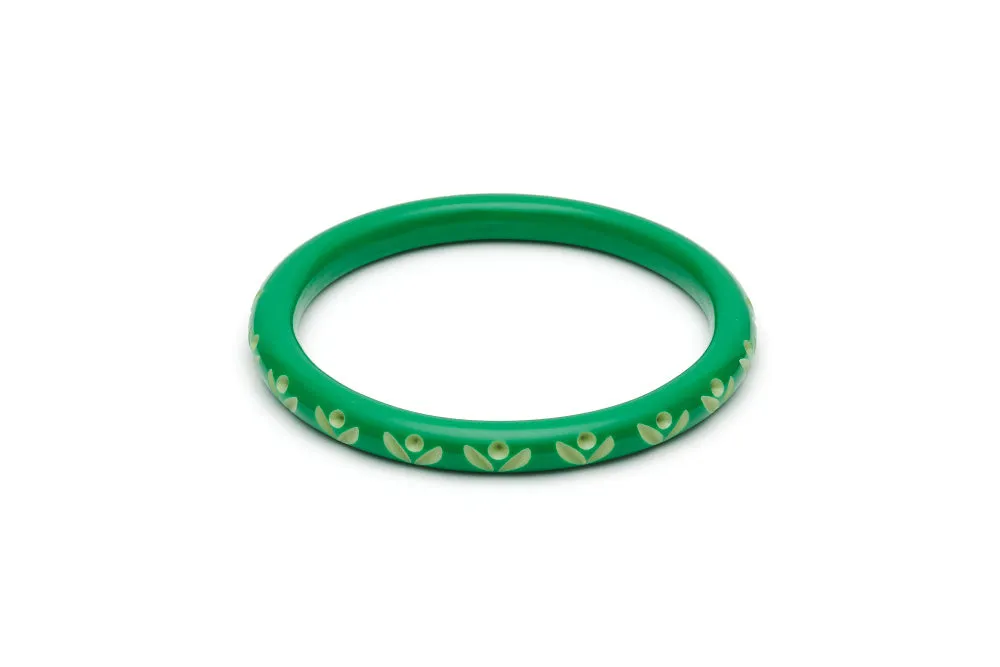 Narrow Summer Carved Duchess Bangle