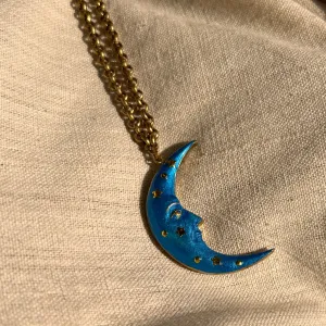 Navy Moon-Star necklace