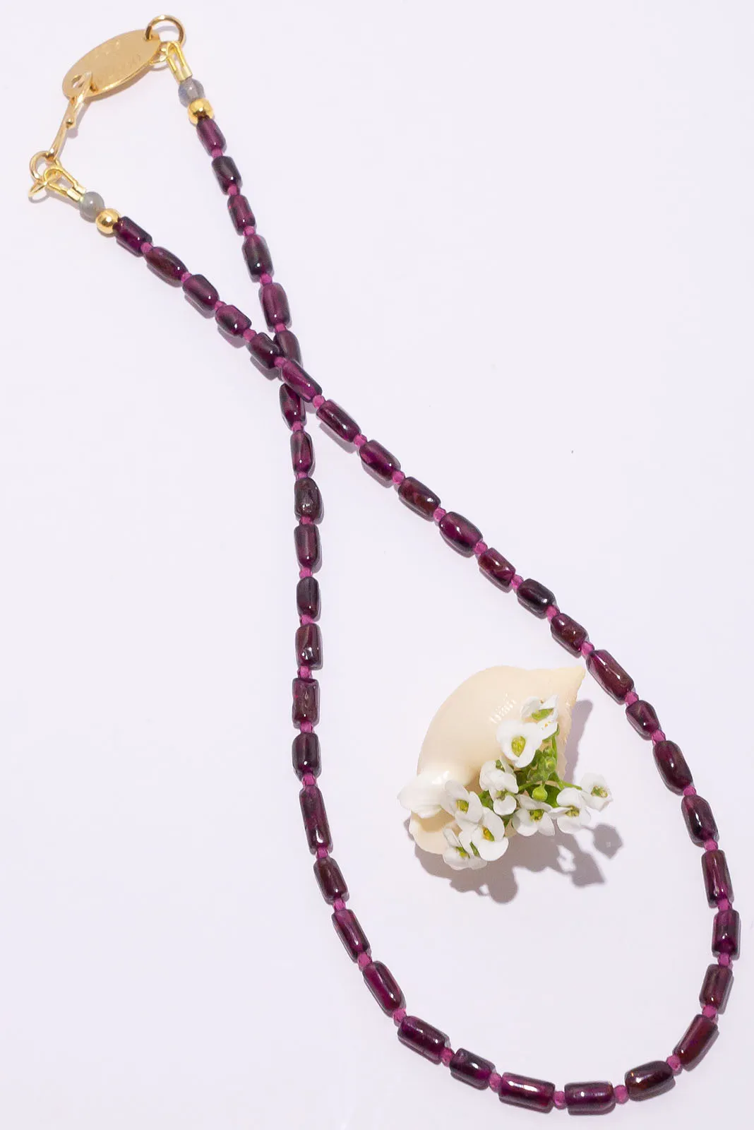Necklace Gemstone Garnet Plum